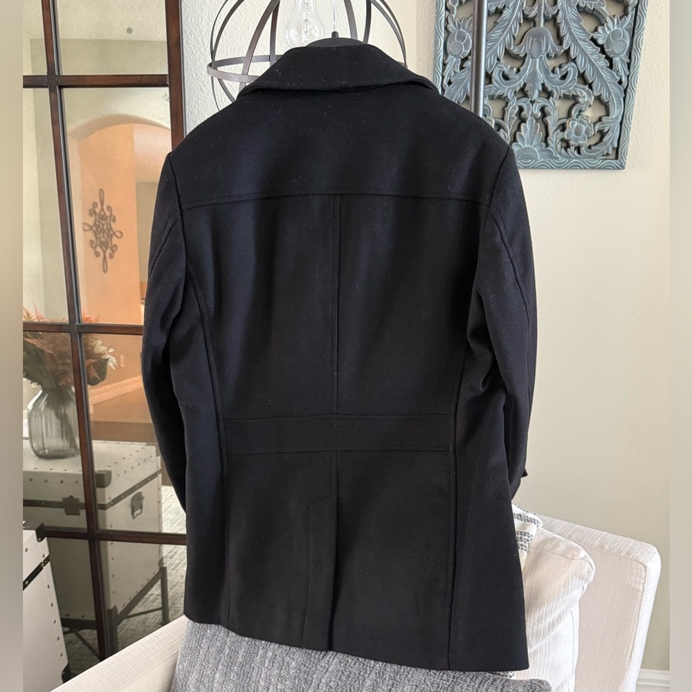 Banana Republic Men’s Double Breasted Wool Pea Coat - Picture 3 of 4